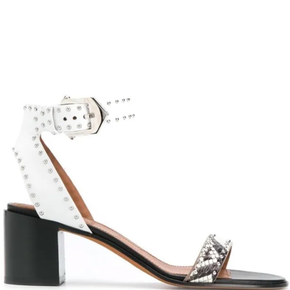 Givenchy Studded Sandals Snake Skin Print 8 | 38 Retail $875 WMNS